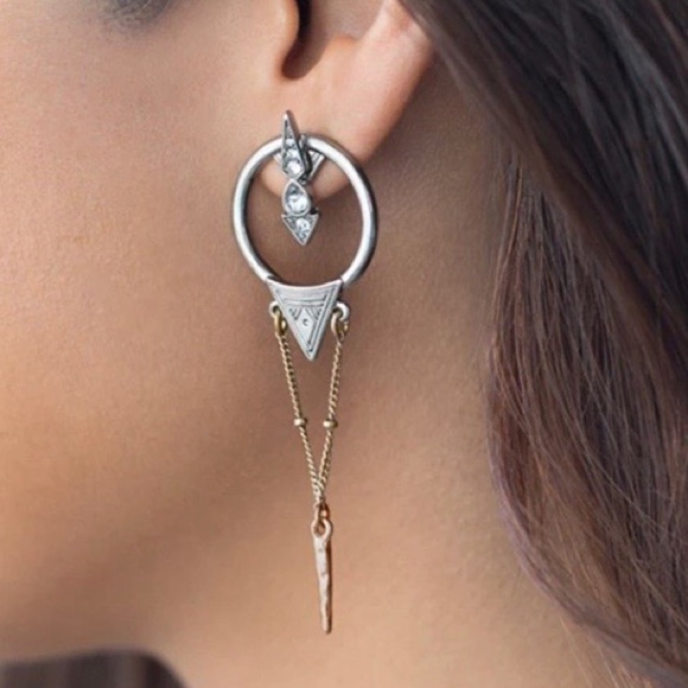 NWOT vintage ethnic drop earrings - Picture 3 of 8
